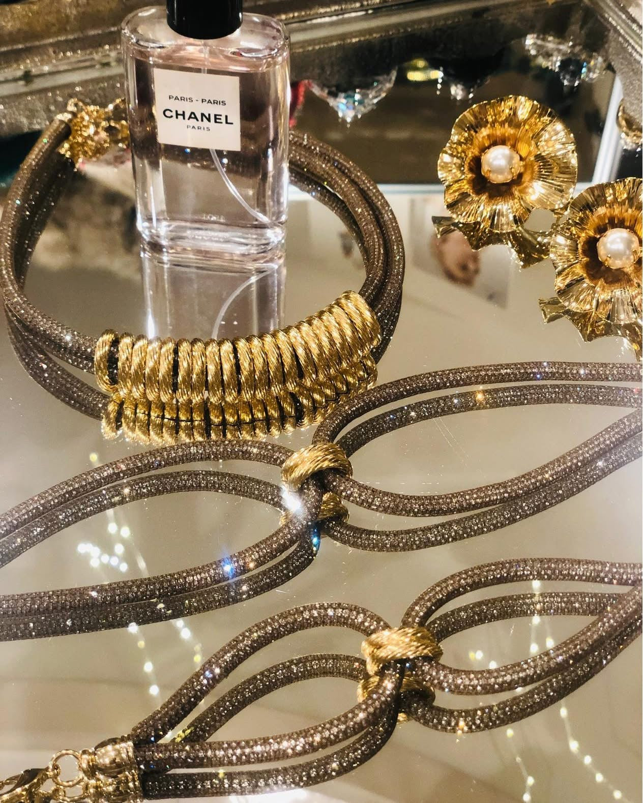 LAME' Choker BROWN